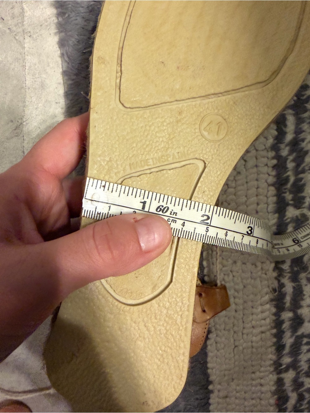 Eric Michael Leather Espadrille Wedge Sandals Brown Strappy 41 US 9.5-10 - Picture 14 of 16